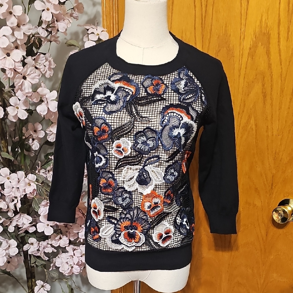 Karen Millen Floral Embroidered Top